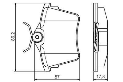 0986495090 BOSCH Комплект тормозных колодок, дисковый тормоз