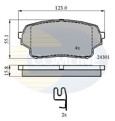 CBP31523 COMLINE Комплект тормозных колодок, дисковый тормоз