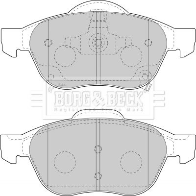 BBP1857 BORG & BECK Комплект тормозных колодок, дисковый тормоз