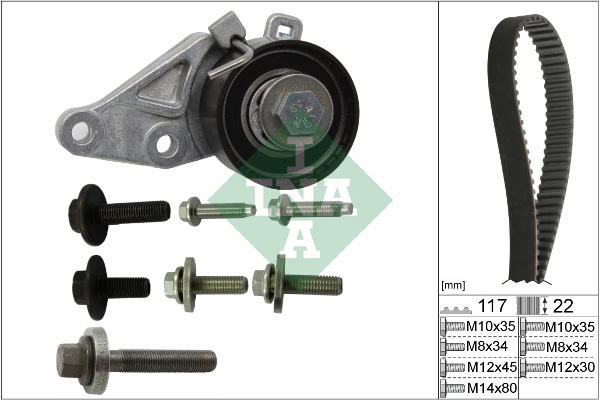 INA 530 0140 10 Комплект ремня ГРМ