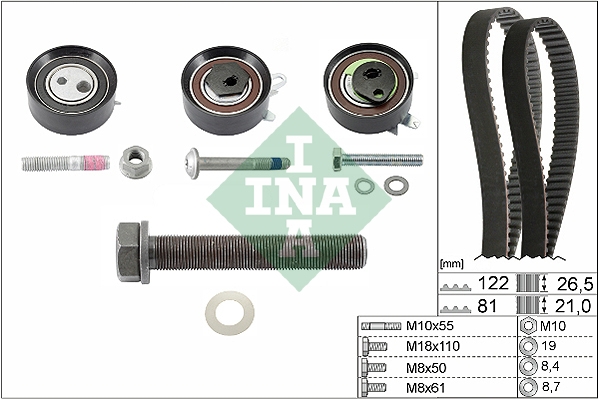 INA 530 0484 10 Комплект ремня ГРМ