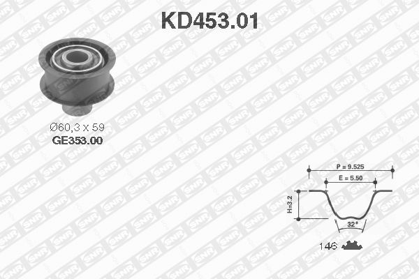 SNR KD453.01 Комплект ремня ГРМ