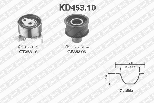 SNR KD453.10 Комплект ремня ГРМ