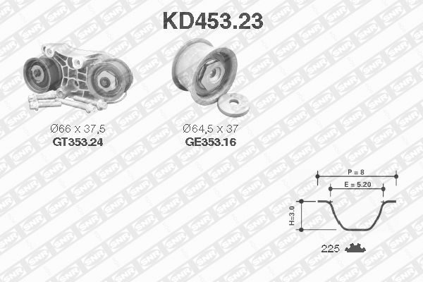 SNR KD453.23 Комплект ремня ГРМ