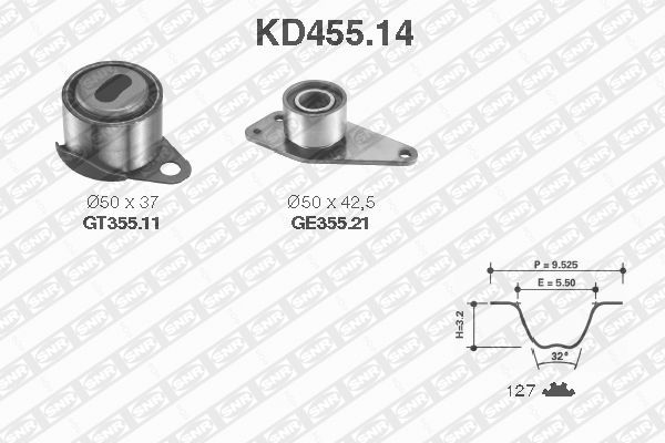 SNR KD455.14 Комплект ремня ГРМ