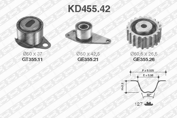 SNR KD455.42 Комплект ремня ГРМ