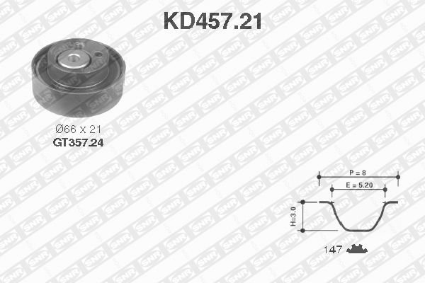 SNR KD457.21 Комплект ремня ГРМ