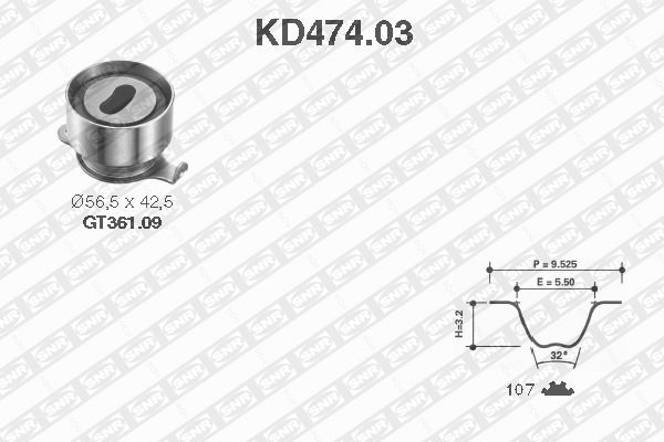 SNR KD474.03 Комплект ремня ГРМ