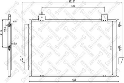 1045037SX STELLOX Конденсатор, кондиционер