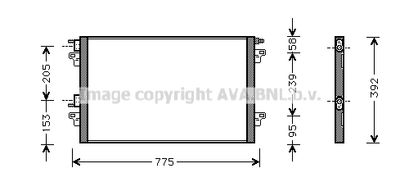 RTA5366 AVA QUALITY COOLING Конденсатор, кондиционер