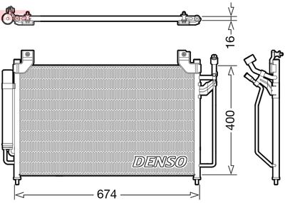 DCN44013 DENSO Конденсатор, кондиционер