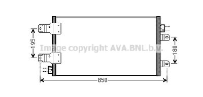 RTA5443 AVA QUALITY COOLING Конденсатор, кондиционер