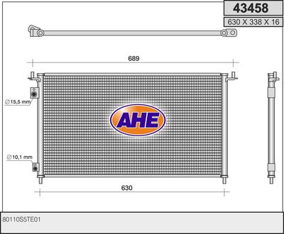 43458 AHE Конденсатор, кондиционер