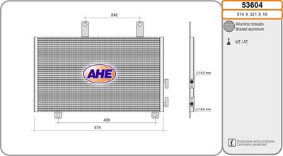 53604 AHE Конденсатор, кондиционер