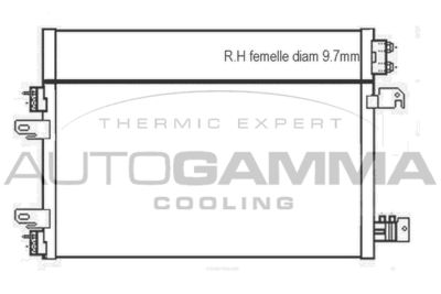 107492 AUTOGAMMA Конденсатор, кондиционер