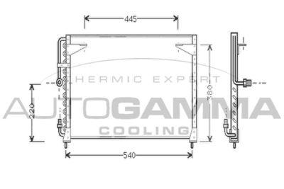 104303 AUTOGAMMA Конденсатор, кондиционер