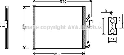 BW5214 AVA QUALITY COOLING Конденсатор, кондиционер