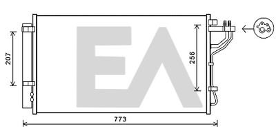 30C36044 EACLIMA Конденсатор, кондиционер