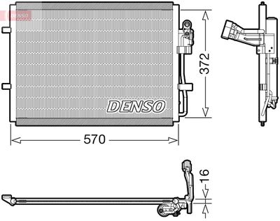 DCN44016 DENSO Конденсатор, кондиционер