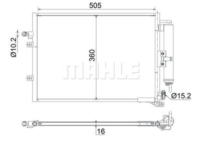 AC721000S MAHLE Конденсатор, кондиционер