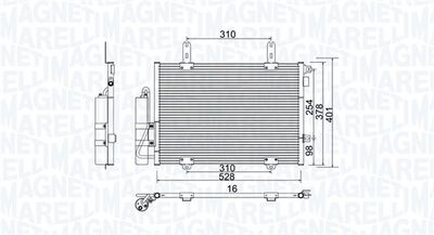 350203905000 MAGNETI MARELLI Конденсатор, кондиционер