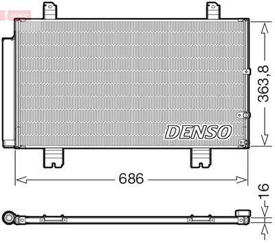 DCN51016 DENSO Конденсатор, кондиционер