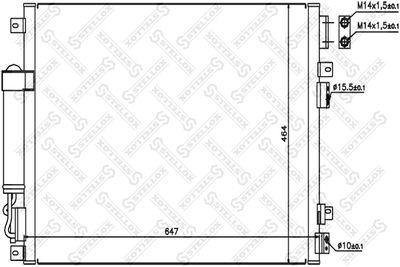 1045414SX STELLOX Конденсатор, кондиционер