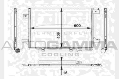 104581 AUTOGAMMA Конденсатор, кондиционер