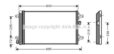 VNA5183D AVA QUALITY COOLING Конденсатор, кондиционер