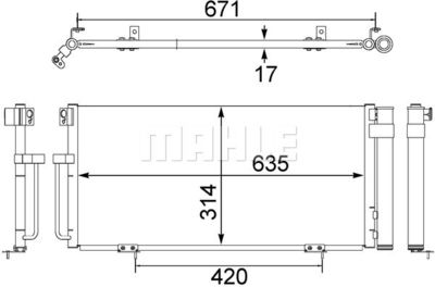 AC473000S MAHLE Конденсатор, кондиционер