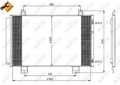 350092 NRF Конденсатор, кондиционер