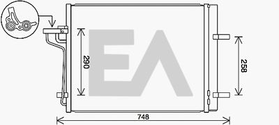 30C22039 EACLIMA Конденсатор, кондиционер