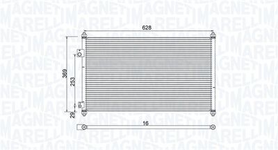 350203933000 MAGNETI MARELLI Конденсатор, кондиционер