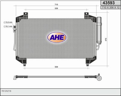 43593 AHE Конденсатор, кондиционер