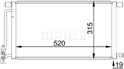 AC235001S MAHLE Конденсатор, кондиционер