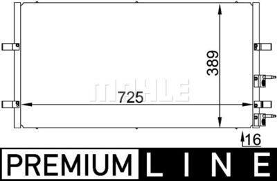 AC695000P MAHLE Конденсатор, кондиционер