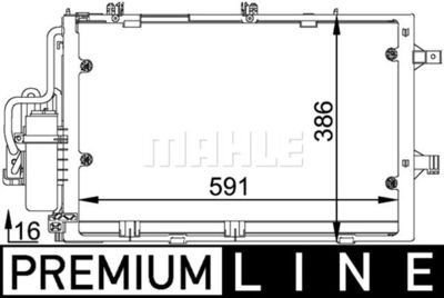 AC308000P MAHLE Конденсатор, кондиционер