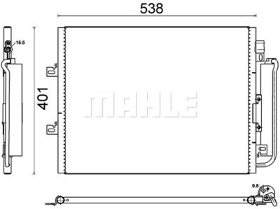 AC641000S MAHLE Конденсатор, кондиционер