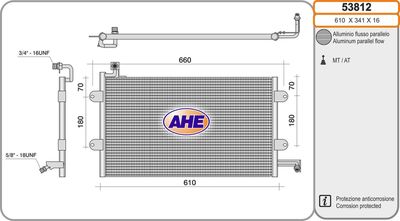 53812 AHE Конденсатор, кондиционер