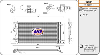 43511 AHE Конденсатор, кондиционер