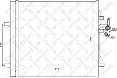 1045692SX STELLOX Конденсатор, кондиционер