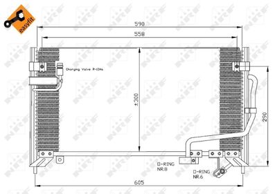 35650 NRF Конденсатор, кондиционер