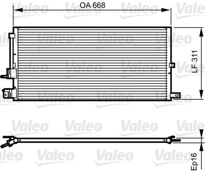 814199 VALEO Конденсатор, кондиционер