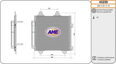 43259 AHE Конденсатор, кондиционер