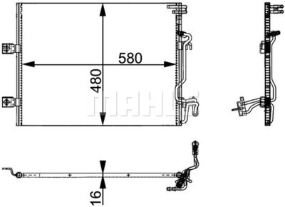 AC364000P MAHLE Конденсатор, кондиционер