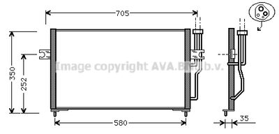 VO5086 AVA QUALITY COOLING Конденсатор, кондиционер