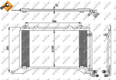 35245 NRF Конденсатор, кондиционер