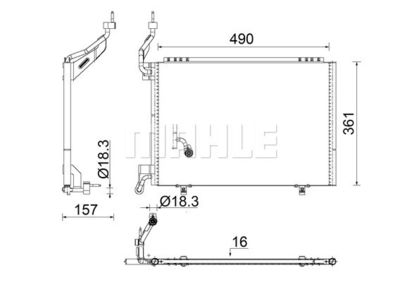 AC848000S MAHLE Конденсатор, кондиционер