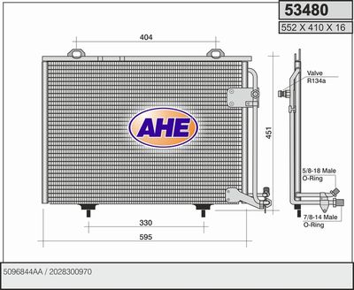 53480 AHE Конденсатор, кондиционер