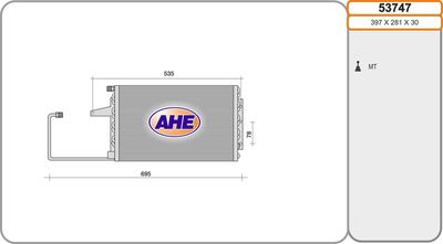 53747 AHE Конденсатор, кондиционер